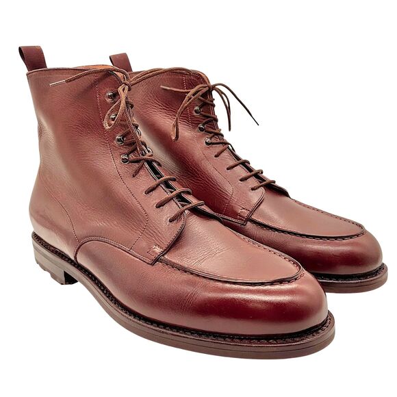 NOS Vintage GUCCI Balmoral Dress Moc Toe Leather Men's Boots - Picture 3 of 16